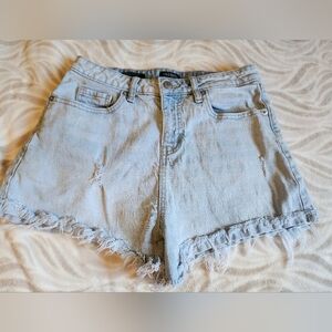 Wild Fable High Rise Light Blue Frayed Jean Shorts Size 6